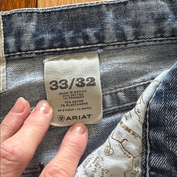 Ariat Light Blue M5 Straight Men's Jeans - Picture 8 of 16